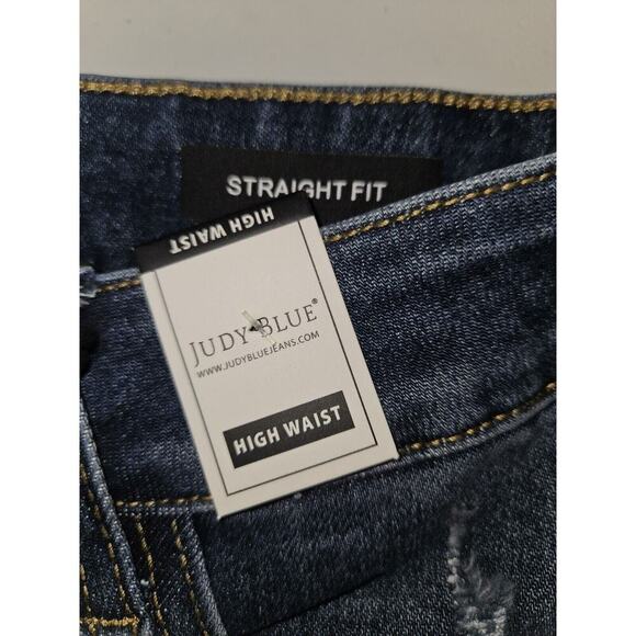 NWT! Judy Blue High Waist Knee Destroy Wide Leg Crop Denim Size 5/27 - Picture 5 of 10